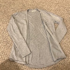 Women’s cardigan size small, fun detail and slightly longer rounded on the back